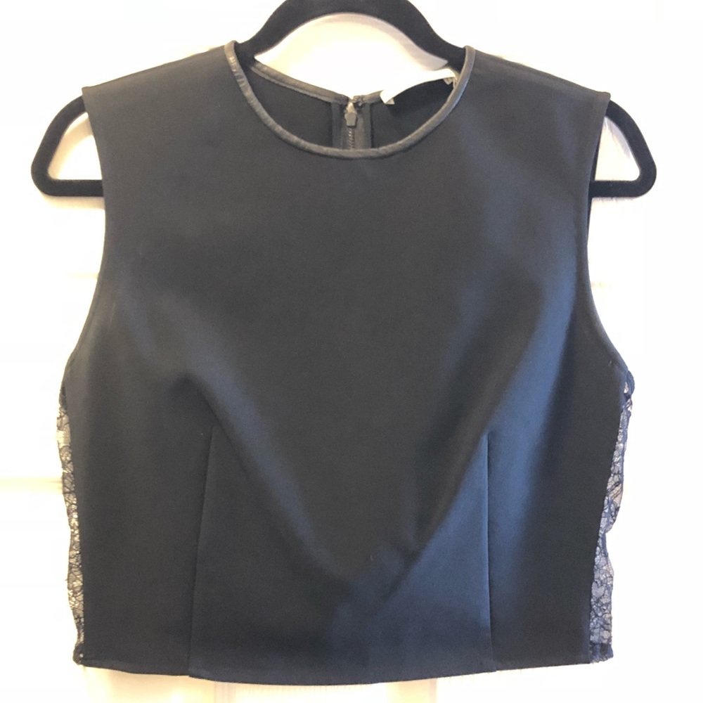 Alice + Olivia lace detail top.